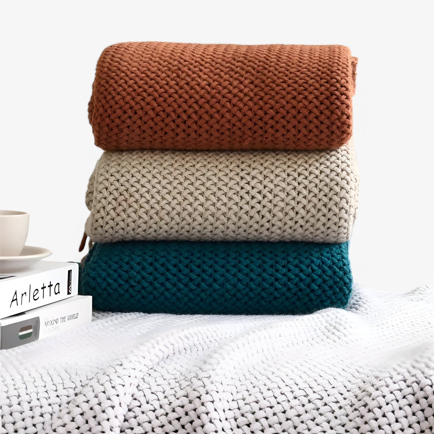Home & Garden : Gezellig gebreid plaid – zacht, warm en stijlvol met franjes Heren in van Pantinoshop