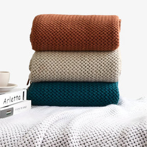 Home & Garden : Gezellig gebreid plaid – zacht, warm en stijlvol met franjes Heren in van Pantinoshop
