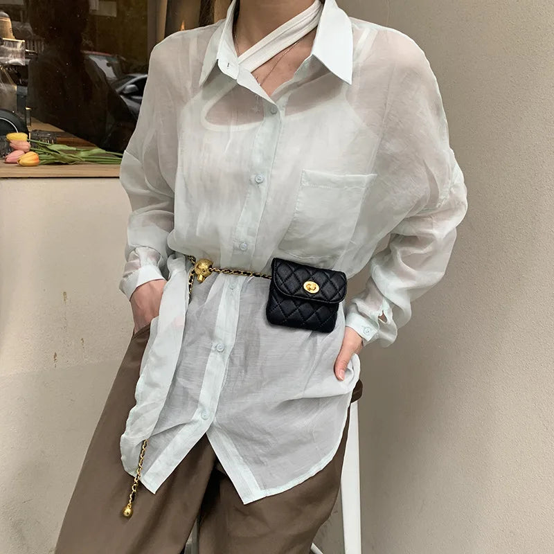 bags : Crossbody Tas Dames Zwart - Clea Gewatteerde Mini- met Kettingriem in van Pantino