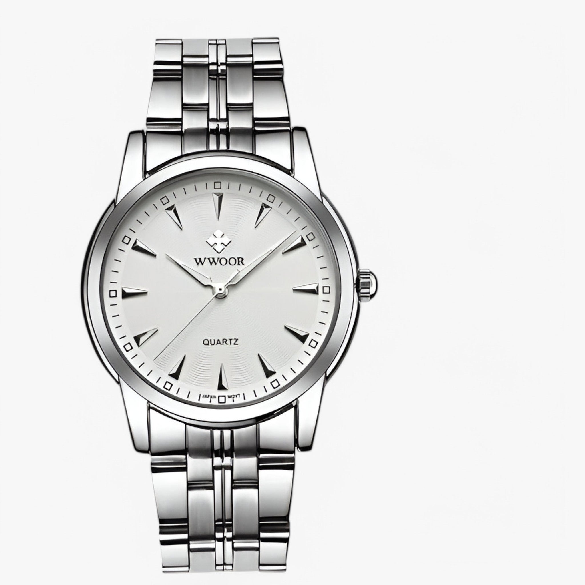 watches : Horloge Heren Wit Blauw - Luxe Roestvrijstalen Gouden in Wit Wit van Pantino