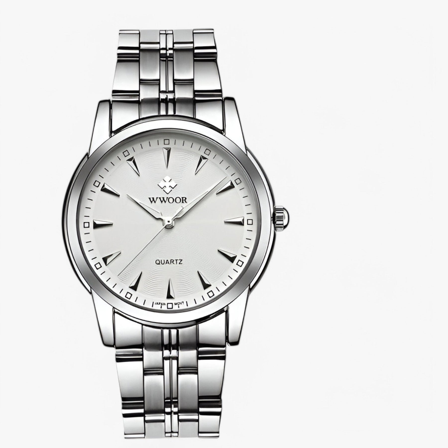 watches : Horloge Heren Wit Blauw - Luxe Roestvrijstalen Gouden in Wit Wit van Pantino