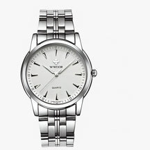 watches : Horloge Heren Wit Blauw - Luxe Roestvrijstalen Gouden in Wit Wit van Pantino