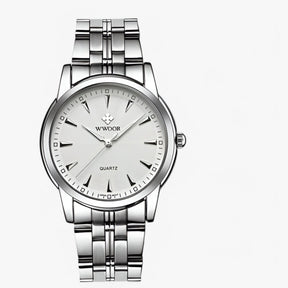 watches : Horloge Heren Wit Blauw - Luxe Roestvrijstalen Gouden in Wit Wit van Pantino