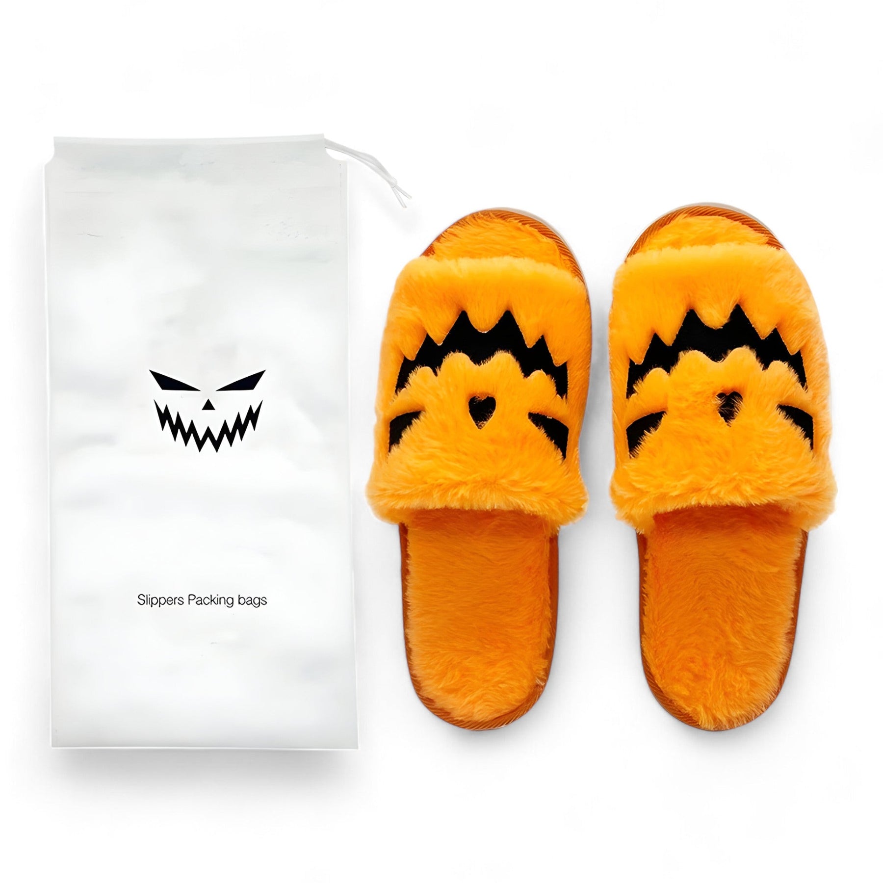 other : Highland Cow Gezellig - Halloween-Pantoffels - Zacht en Warm in Oranje met tas 36-45 (29cm) van Pantino