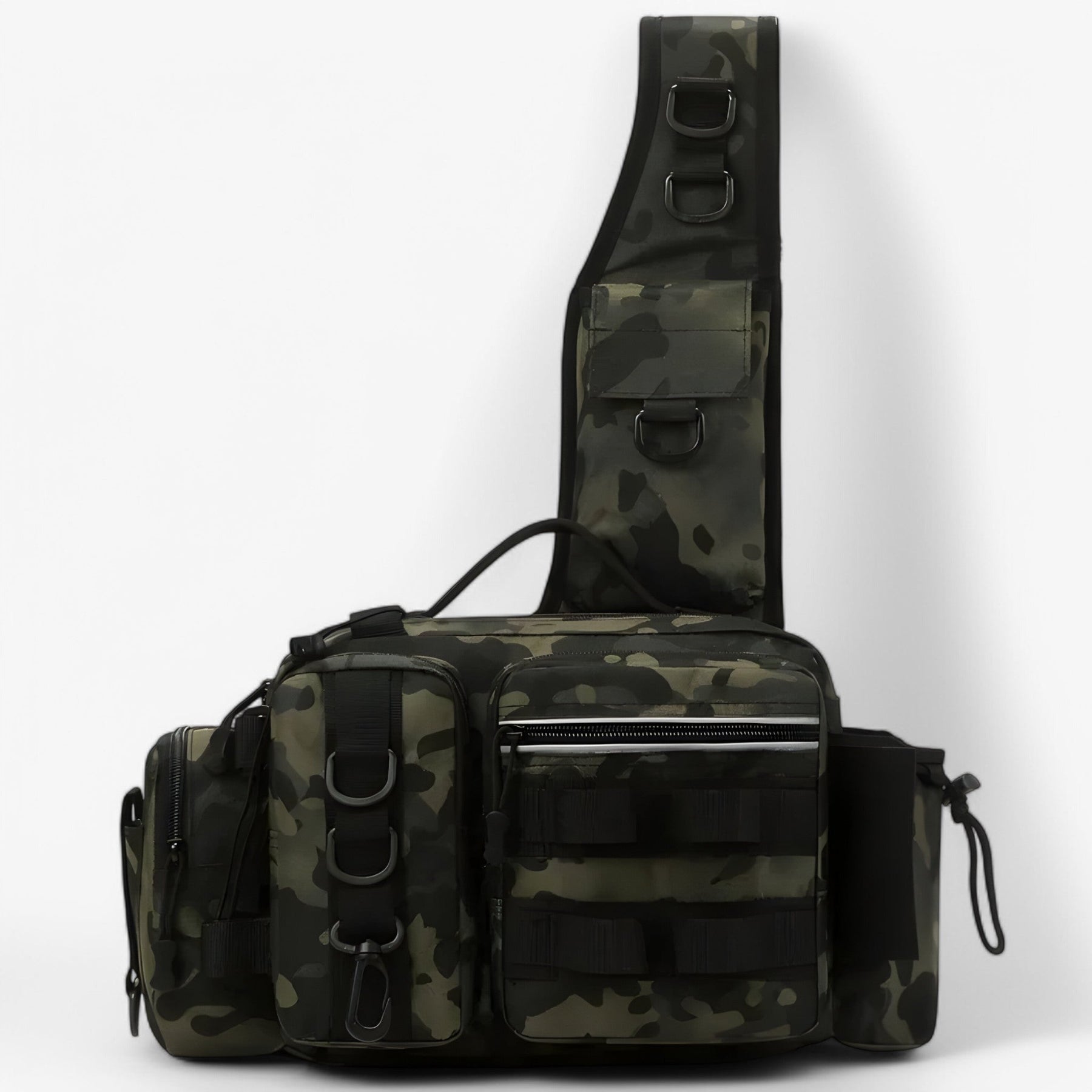 bags : Vistassen met Hengelhouder en Tweelaags Ontwerp - Zwart-camouflage in CP van Pantino