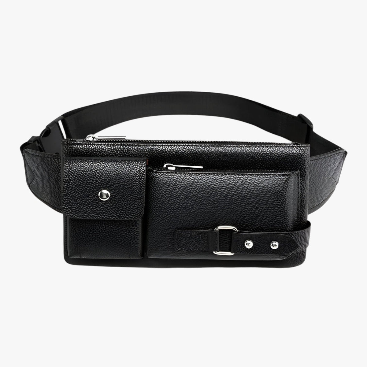 Fanny Pack : Multifunctionele Leren Heuptas Heren Leer - Zwart Maat Groot in van Pantino