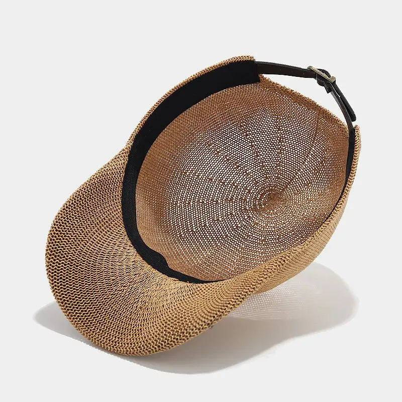Sun Hat : Geweven Zonnehoed Dames - ChicShade Beige Strohoed met Brede Rand in van Pantino
