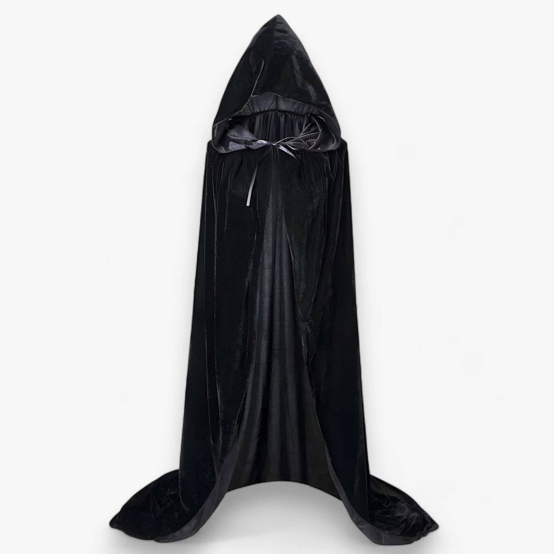 other : Morgane Heksenmantel - Cape met Muts voor Halloween Cosplay in Zwart van Pantino
