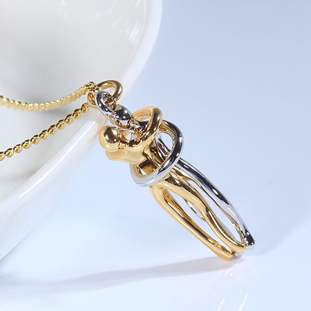 Necklace : Ketting Goud/Zilver - Knuffelketting - Het Perfecte Cadeau in van Pantino