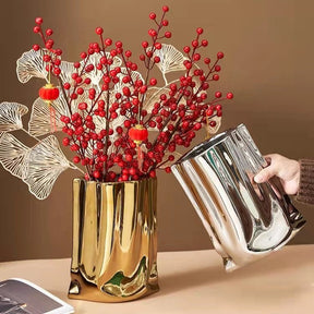 home & garden : Elegante Silberne Reflektierende Vase in van Pantino
