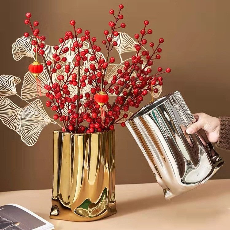 home & garden : Elegante Silberne Reflektierende Vase in van Pantino