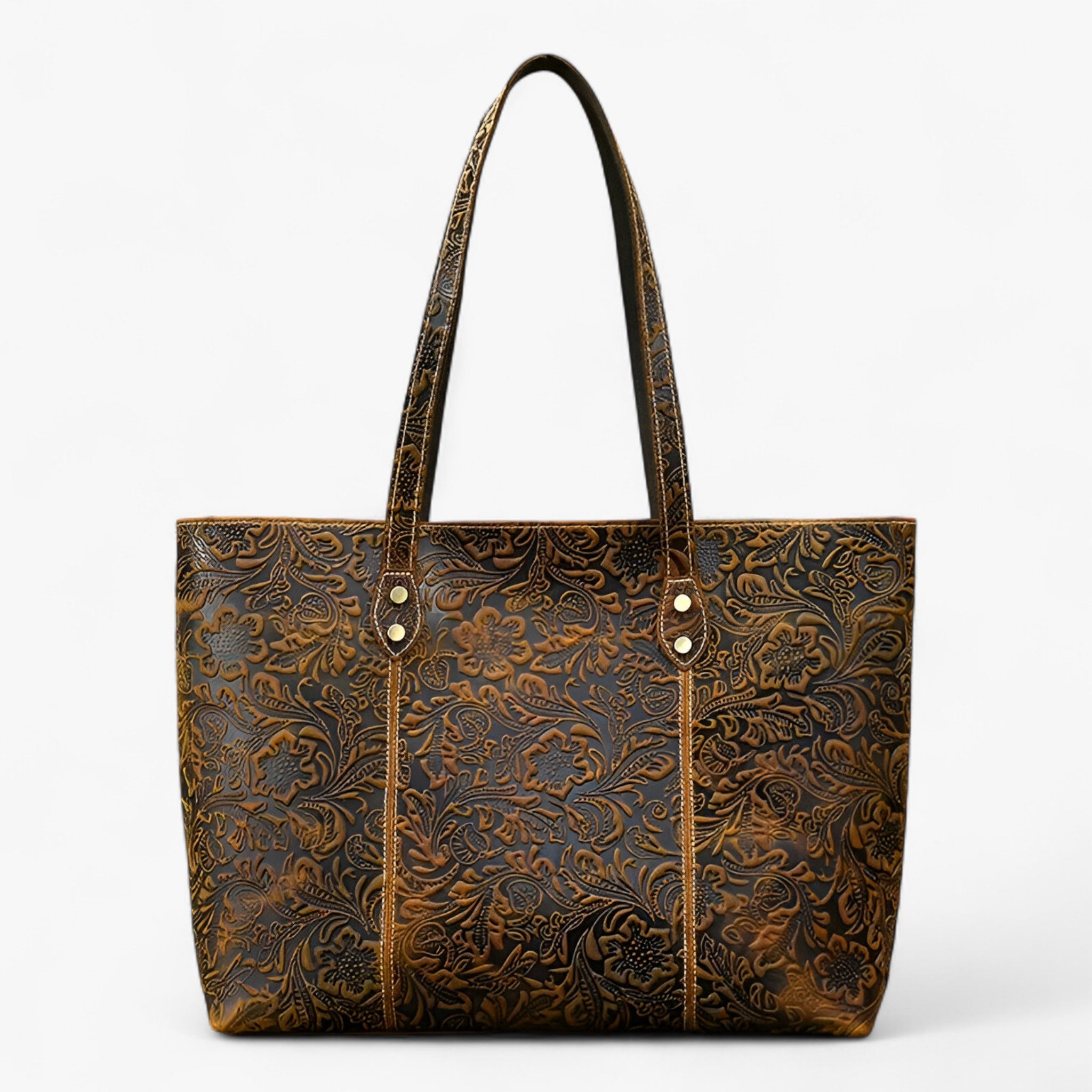 bags : Tote Bag Dames Bruin - Elegant en Praktisch in Koffie van Pantino