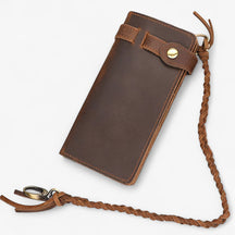 bags : Portemonnee Heren Bruine Draak - Vintage Leren in Bruin van Pantino