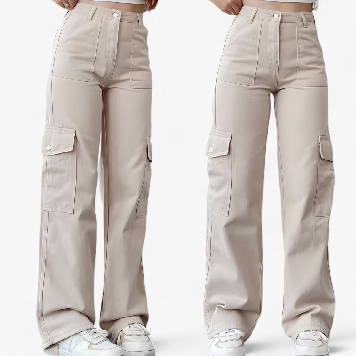 Cargo Pants : Cargobroek Beige - Streetwear & Comfortabele Pasvorm in van Pantino