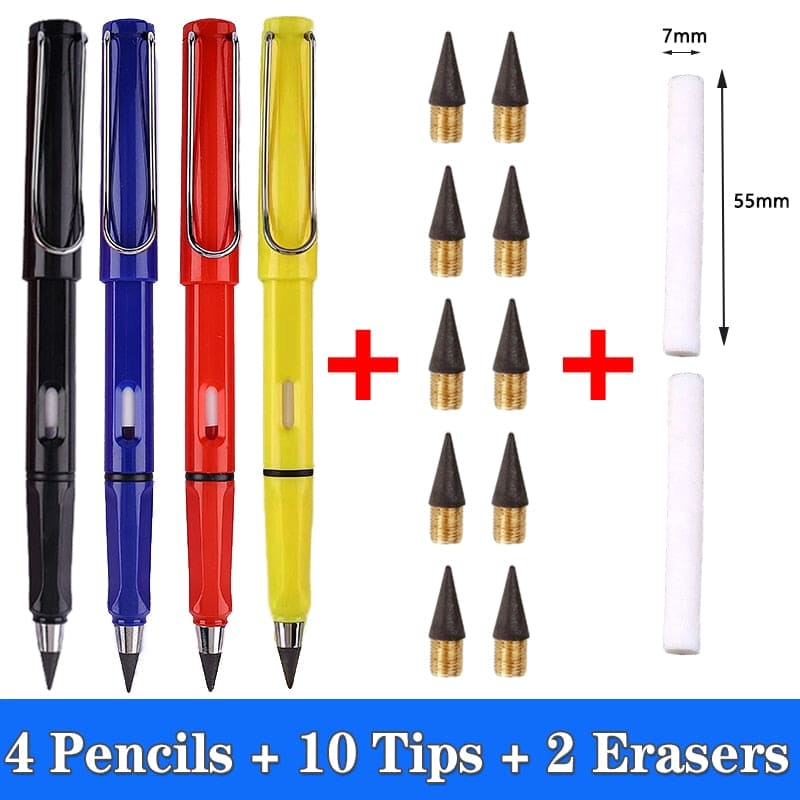 Pencil : Eeuwig Potlood 5mm - Nooit Slijpen Altijd Scherp - Metaal in Set A van Pantino
