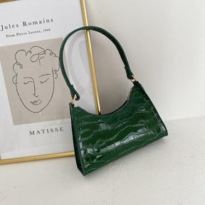 Dress : Handtas Dames Zwart - Trendy Design - Synthetisch Leer in Groen van Pantino