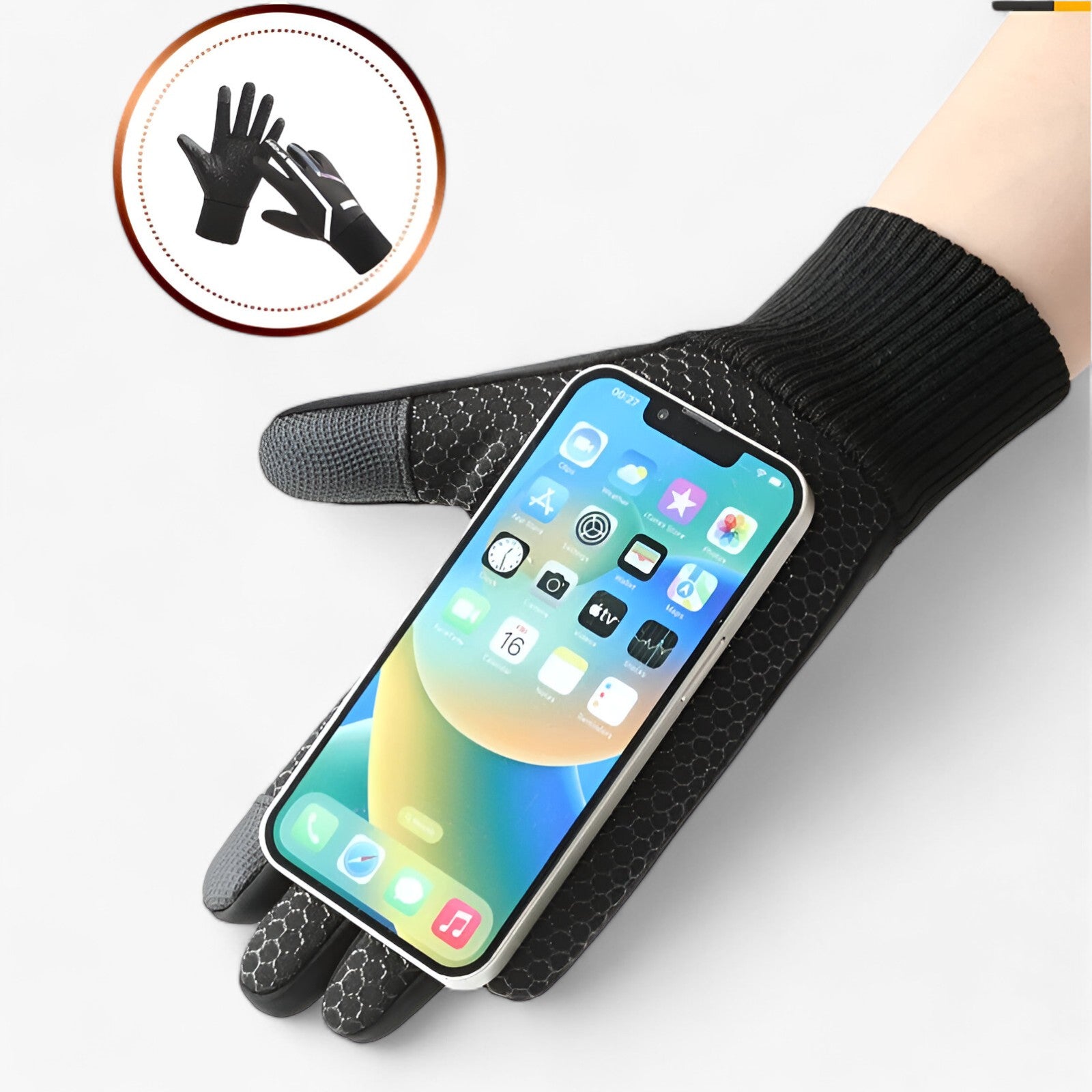 Gloves : Handschoenen Grijs - Warme Winterhandschoenen - Met Reflectie en Touchscreen in van Pantino