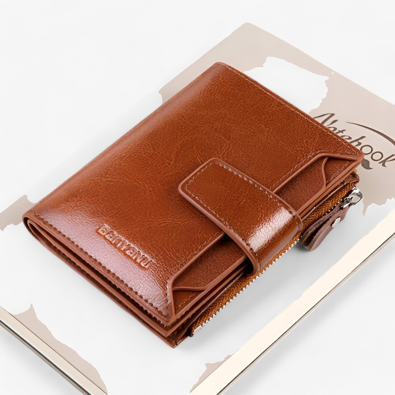 bags : Lederen Portemonnee voor Dames Rfid - Bruin in Bruin van Pantino