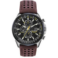 Męski zegarek chronograf MultiSteel, skórzany pasek, elegancki i precyzyjny