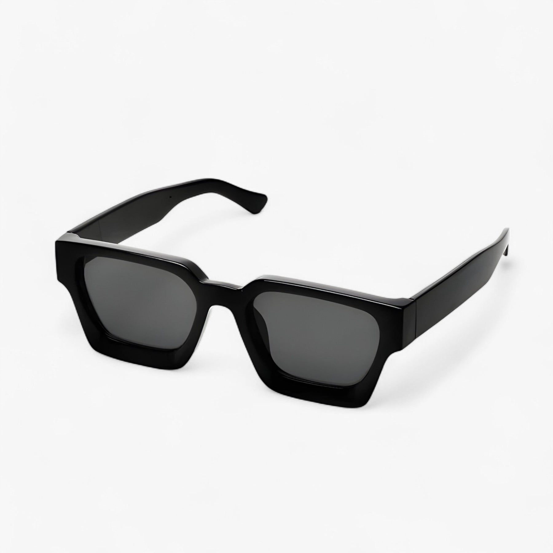 Sunglasses : Zonnebril unisex geel vierkant - Trendy UV400 bescherming voor dames en heren in 1-zwart van Pantino