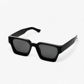Sunglasses : Zonnebril unisex geel vierkant - Trendy UV400 bescherming voor dames en heren in 1-zwart van Pantino