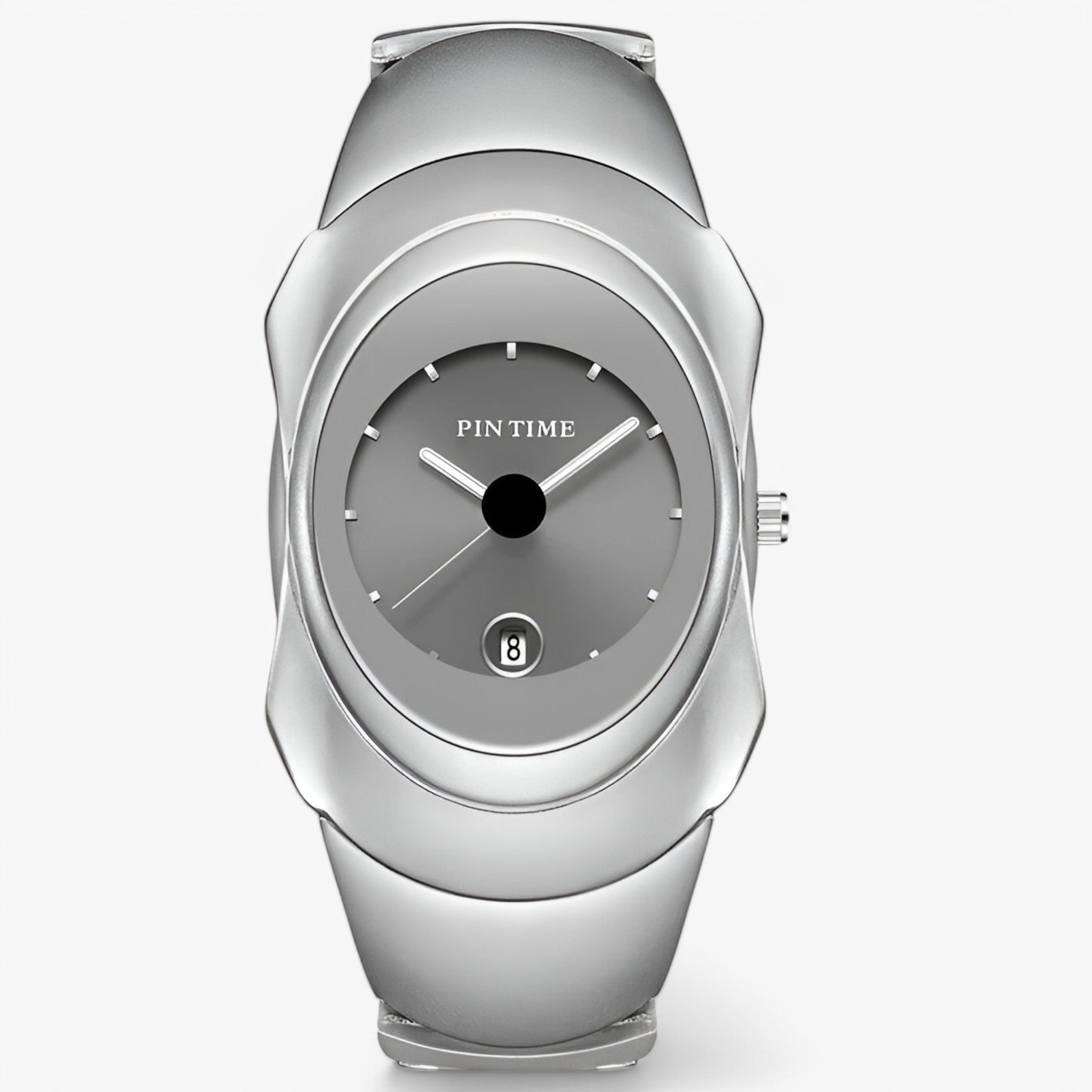 watches : Horloge S Glanzend Rood - Luxe Lichtgevend in Grijs van Pantino