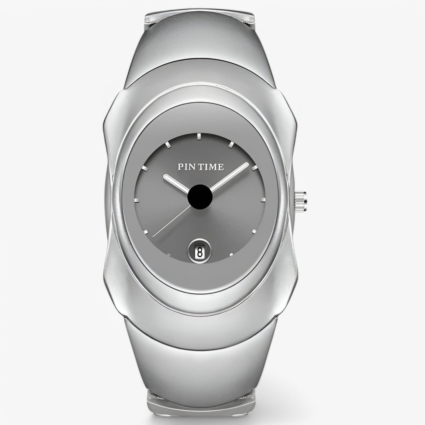watches : Horloge S Glanzend Rood - Luxe Lichtgevend in Grijs van Pantino