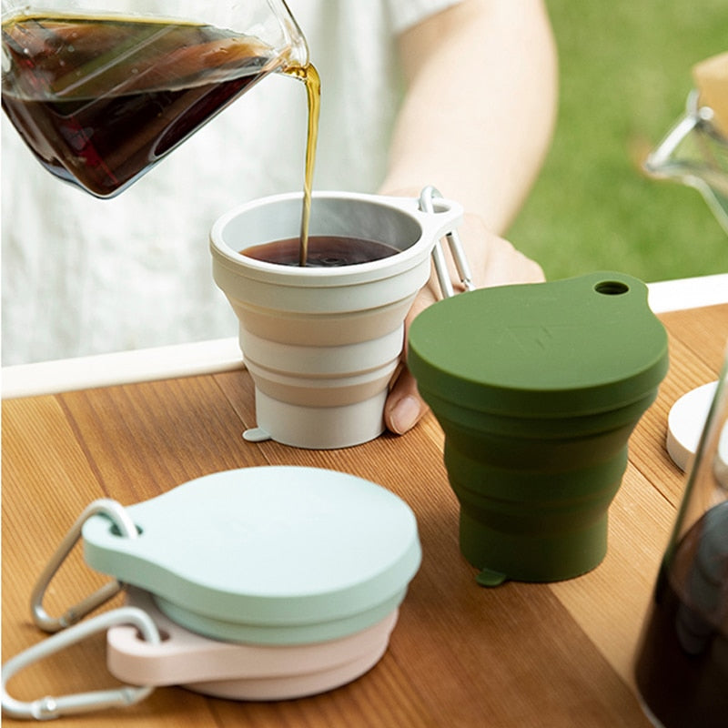 outdoor equipment : Opvouwbare Cup - Perfect voor op Reis - Groen in van Pantino