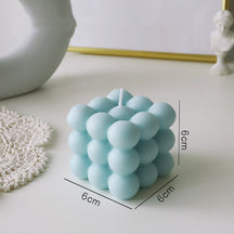 home & garden : Bubble Glow Kaars Wit - Prachtig Trendy Interieur Decoratie - Soja Wax in Blauw van Pantino