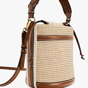 Handbag : Rieten Zomerschoudertas voor Dames - Lichtgewicht, Stijlvol & Praktisch - Bruin in van Pantino