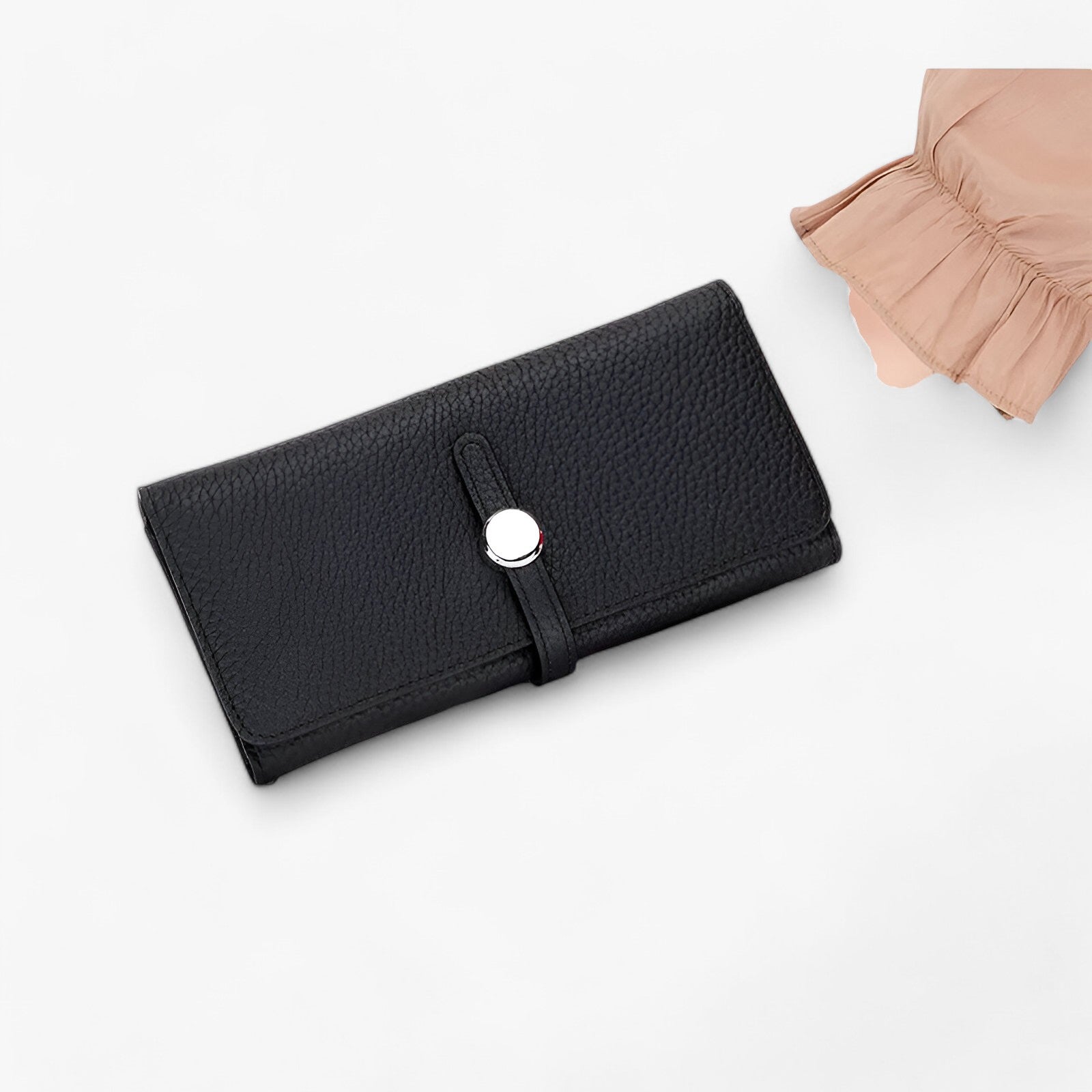 bags : Grote Handtas voor Vrouwen Dames - Elegante Echte Leer met Kaartmap - Zwart in van Pantino