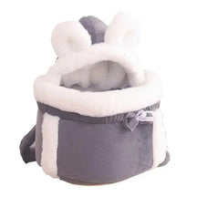 pets : Katten Draagtas - Diamantfluweel Veilig Comfortabel - Fluweel in Grijs van Pantino