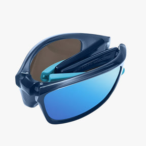 Sport Sunglasses : Opvouwbare Sportbrillen - Lichtgewicht en Anti-reflecterend - Grijs Diepblauw in van Pantino