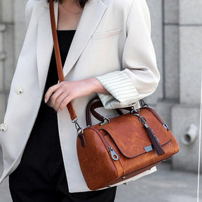 Tassen : Vintage Schoudertas Dames Groen - Retro Stijl in van Pantino