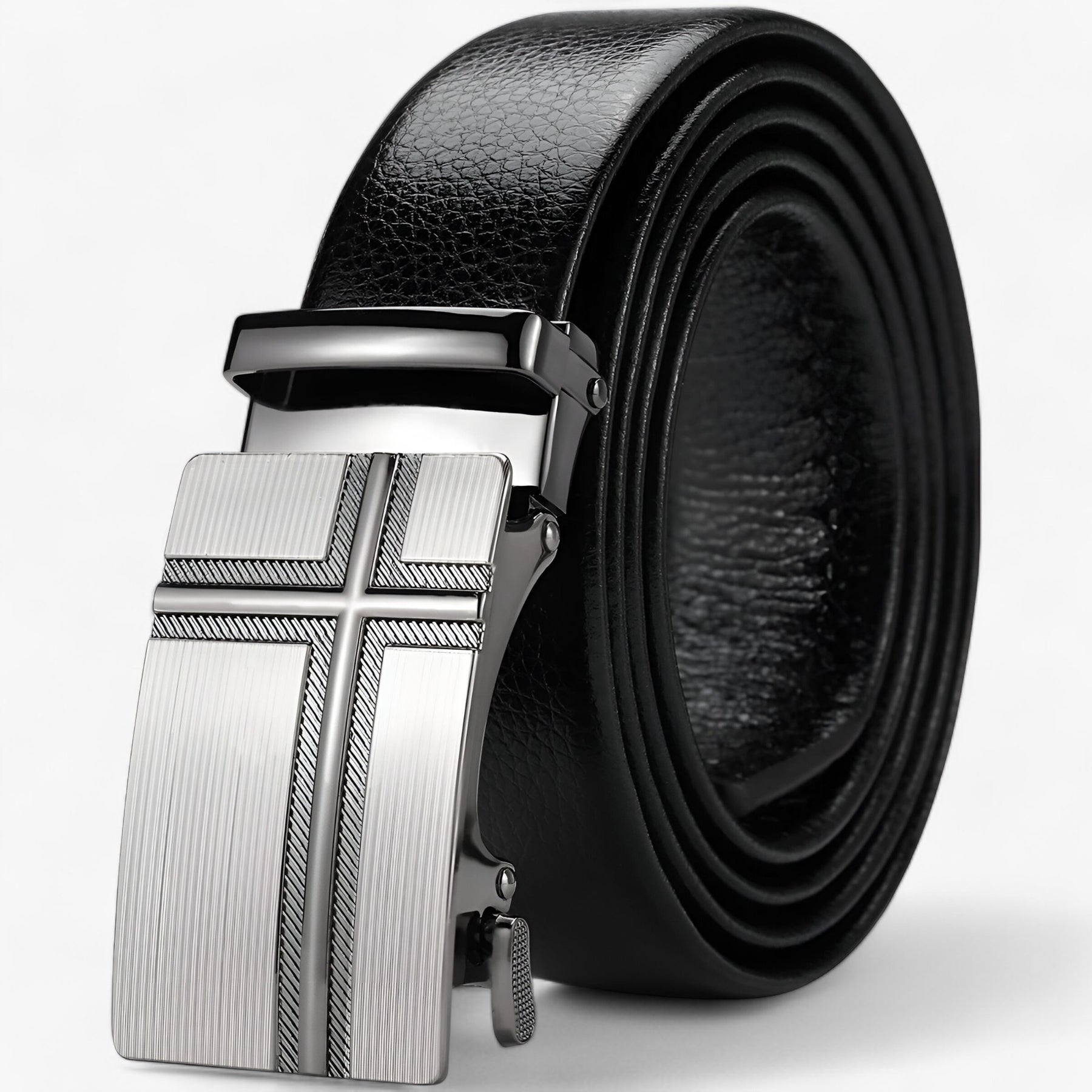 Men's Belt : Riem Heren Zwart - Veelzijdige PU-Leren in van Pantino