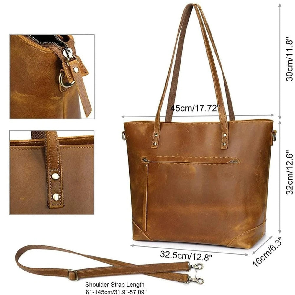 bags : Luxury Bag Vintage Leren Tas - Zwart in van Pantino
