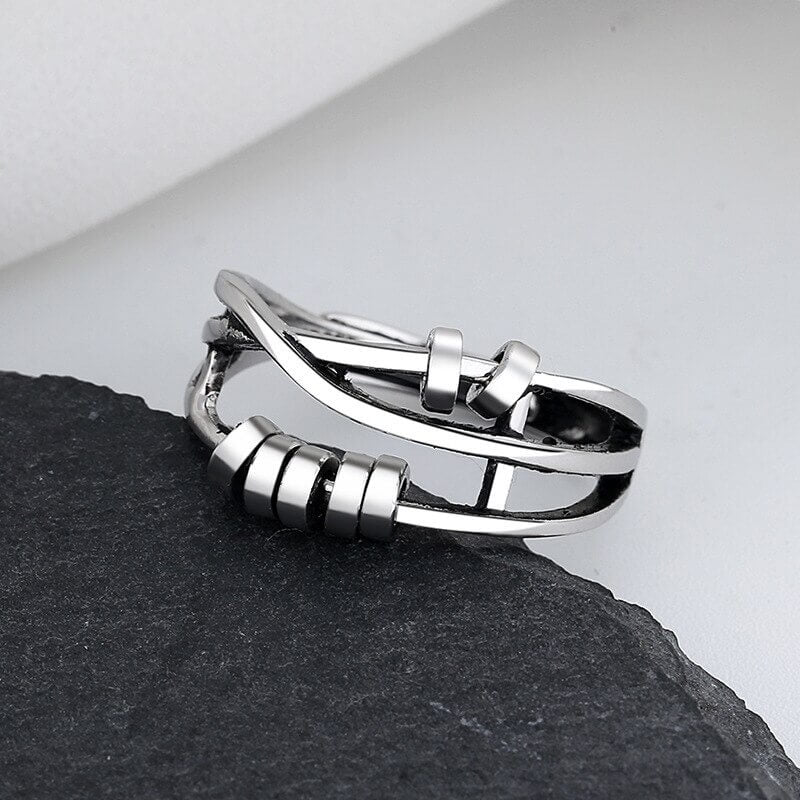 Ring : Fidget Ring - Zilver - Accessoire in van Pantino