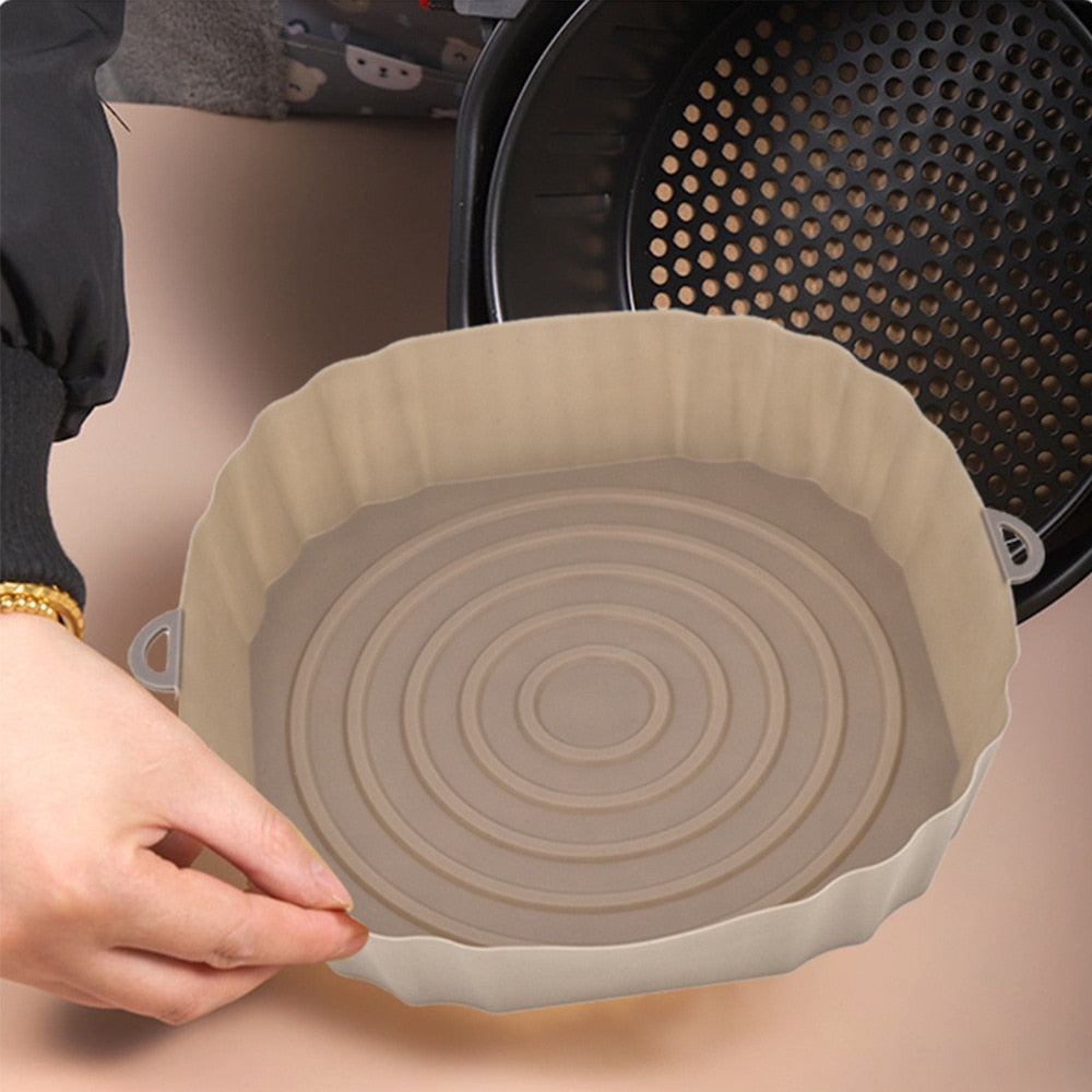 home & garden : Siliconen Airfryer Vorm Bruin - Herbruikbaar Vaatwasser Veilig - Siliconen in van Pantino