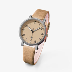 watches : Horloge Dames Zwart - Vintage Dameshorloge - Stijlvol en Comfortabel in Beige van Pantino