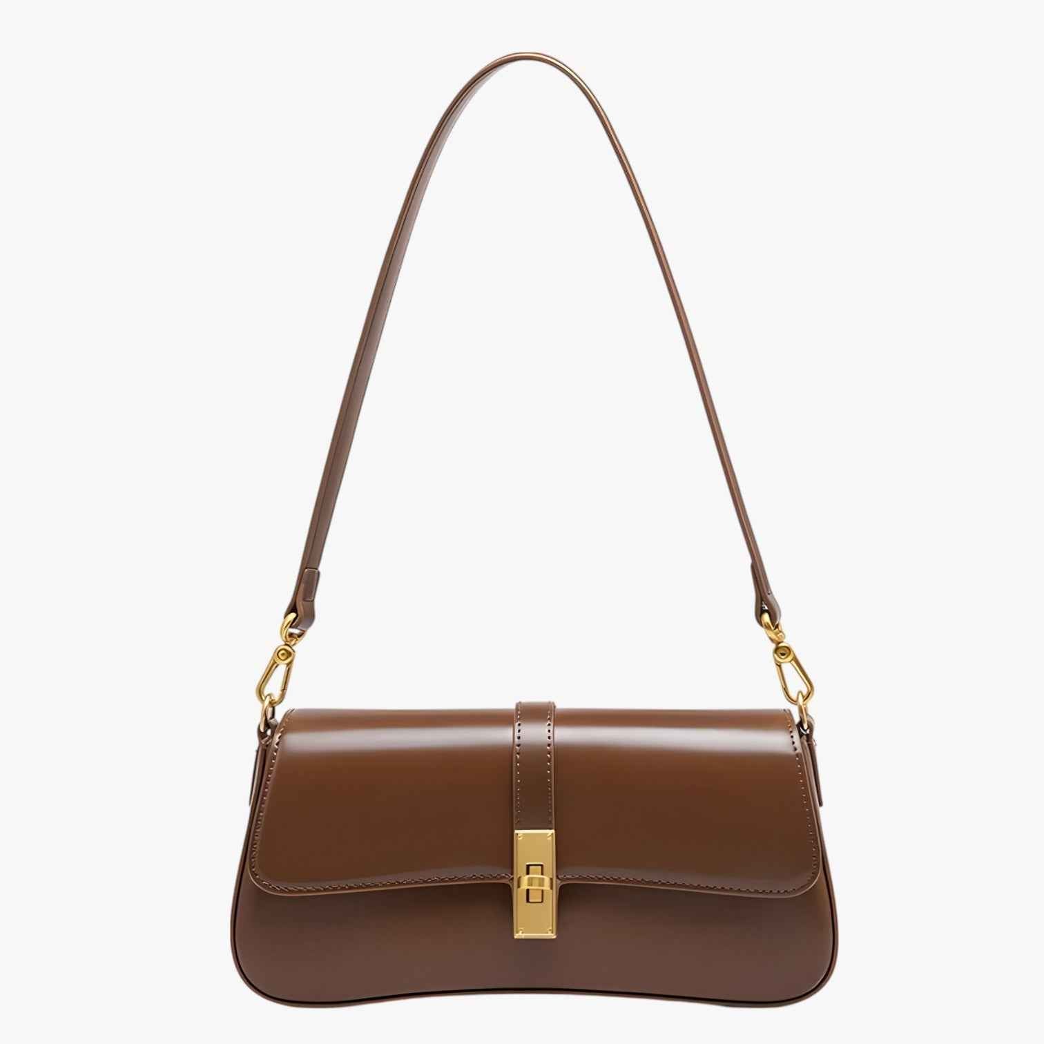 Bags : Dames Baguette Tas van Echt Zwart Luxe Leer, Elegant en Compact in van Pantino