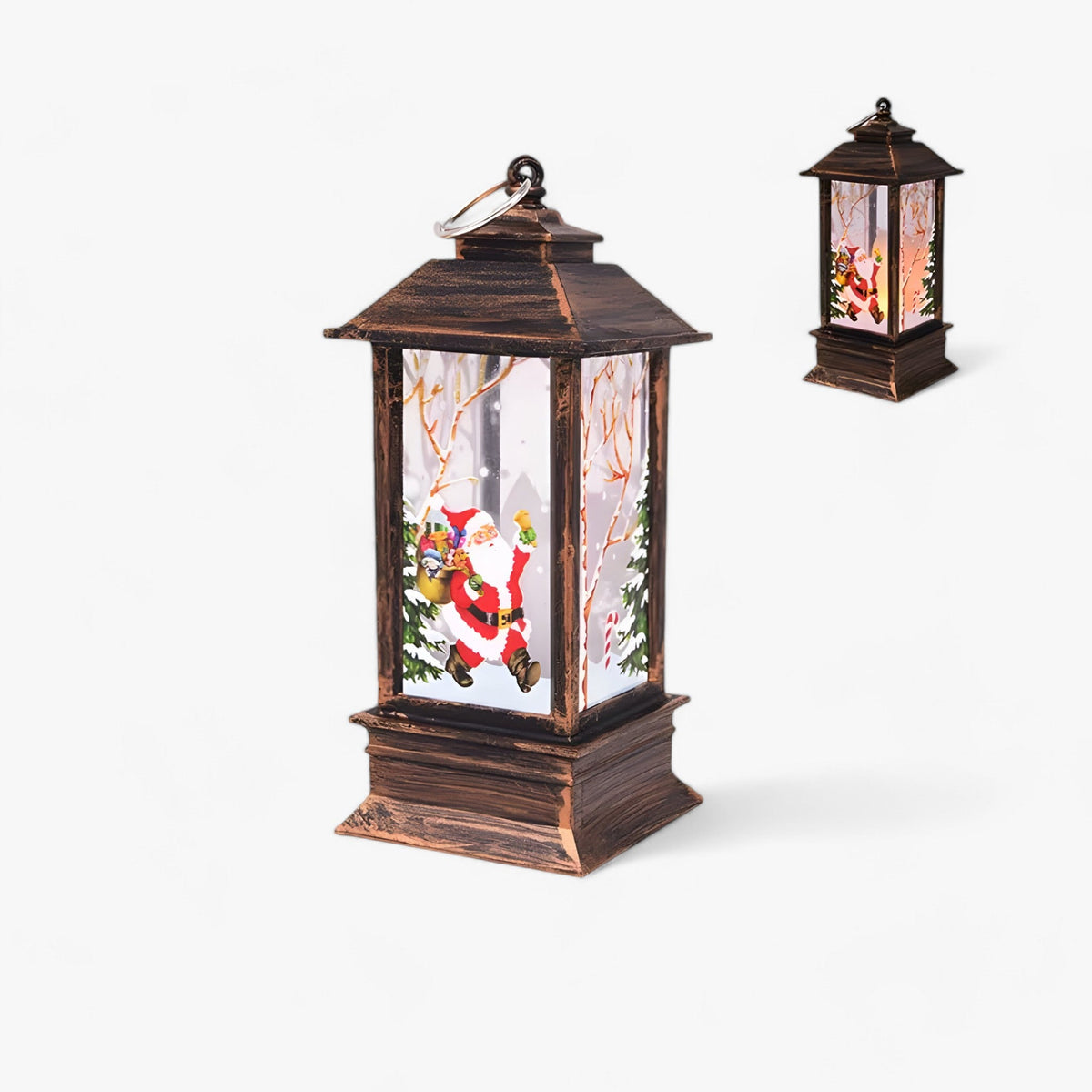home & garden : Sneeuwman Kerstman Verlichte Lantaarn - Feestelijk Boomornament en Woondecoratie in A van Pantino