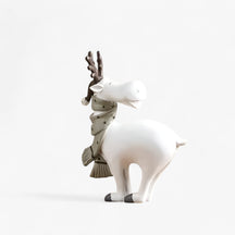 home & garden : Elegante Witte Hert Decoratie in hoogte 20cm van Pantino