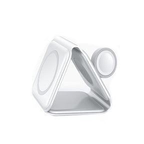 gadgets : 3-in-1 Draadloze Oplader - Eén Oplader voor Je Smartphone, Smart Watch en Oordopjes - Wit in Wit van Pantino