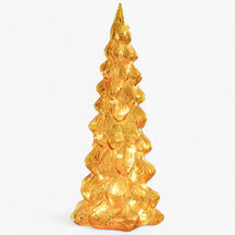 home & garden : Glazen Verlichte Kerstboom - Groen in Oranje van Pantino