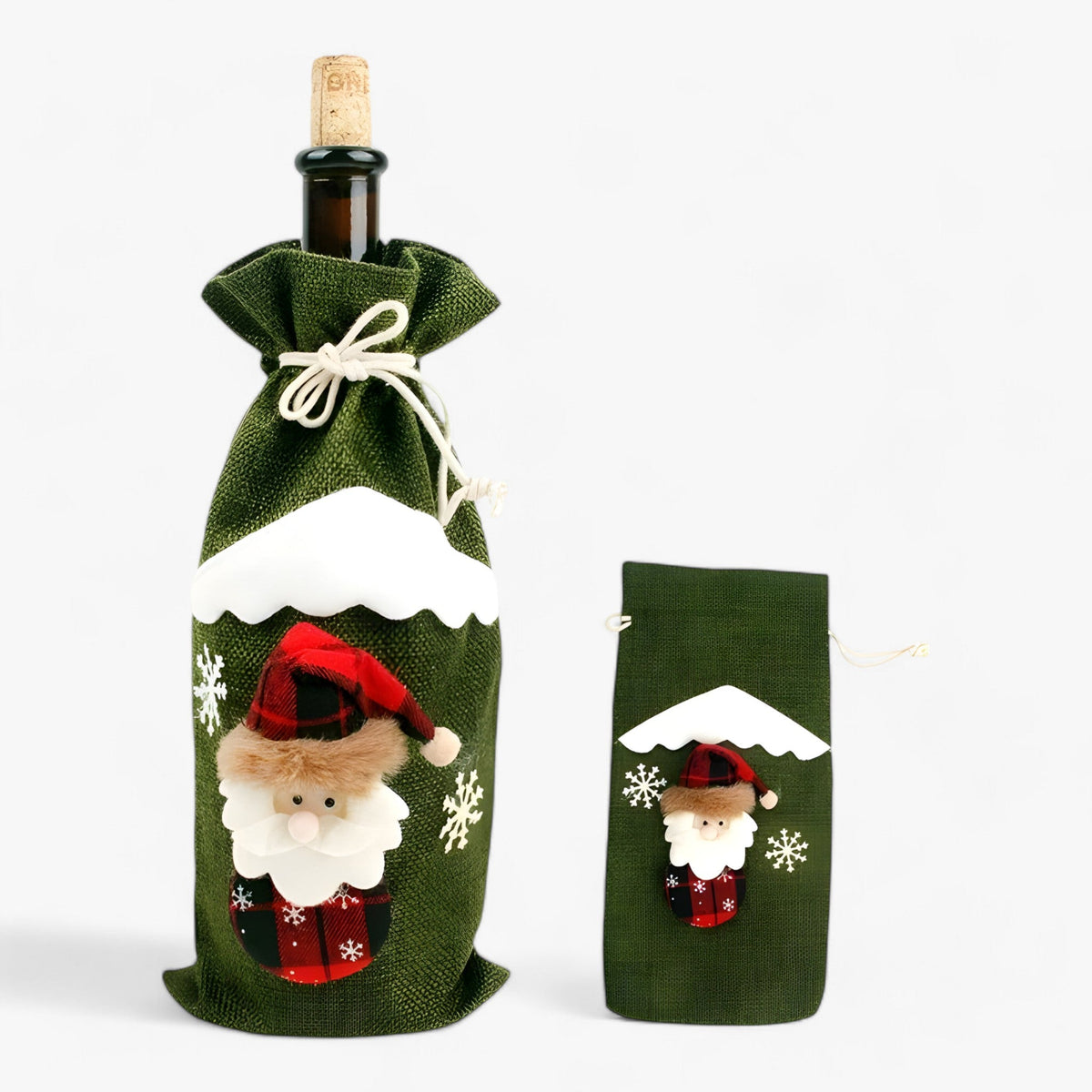 home & garden : FengRise Decoratie - Flessenhoes Kerstman - Kerstsocken Cadeaustandaard in 1 14x16cm van Pantino