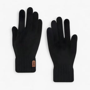 Gloves : Handschoenen Heren Donkergrijs - Warme Winter Touchscreen Plus Fleece - Perfect voor Koud Weer in Zwart van Pantino