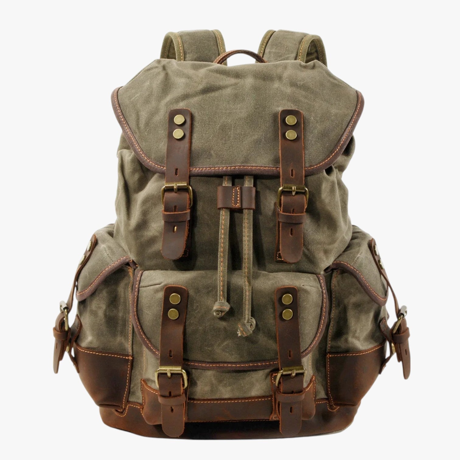 Bags : Heren Wandelrugzak Grote Capaciteit Canvas en Leer in van Pantinoshop