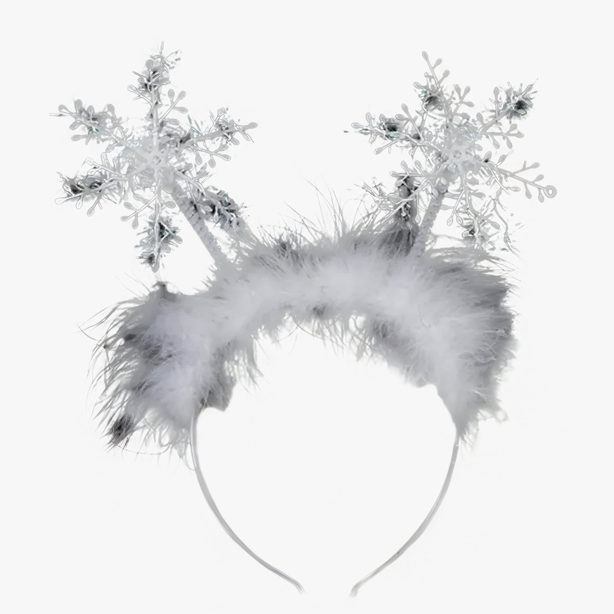 Headband : Haarband Dames Wit - Exquise en Schattige Feestaccessoire - Kerstmis Sneeuwvlok voor Meisjes in Wit van Pantino