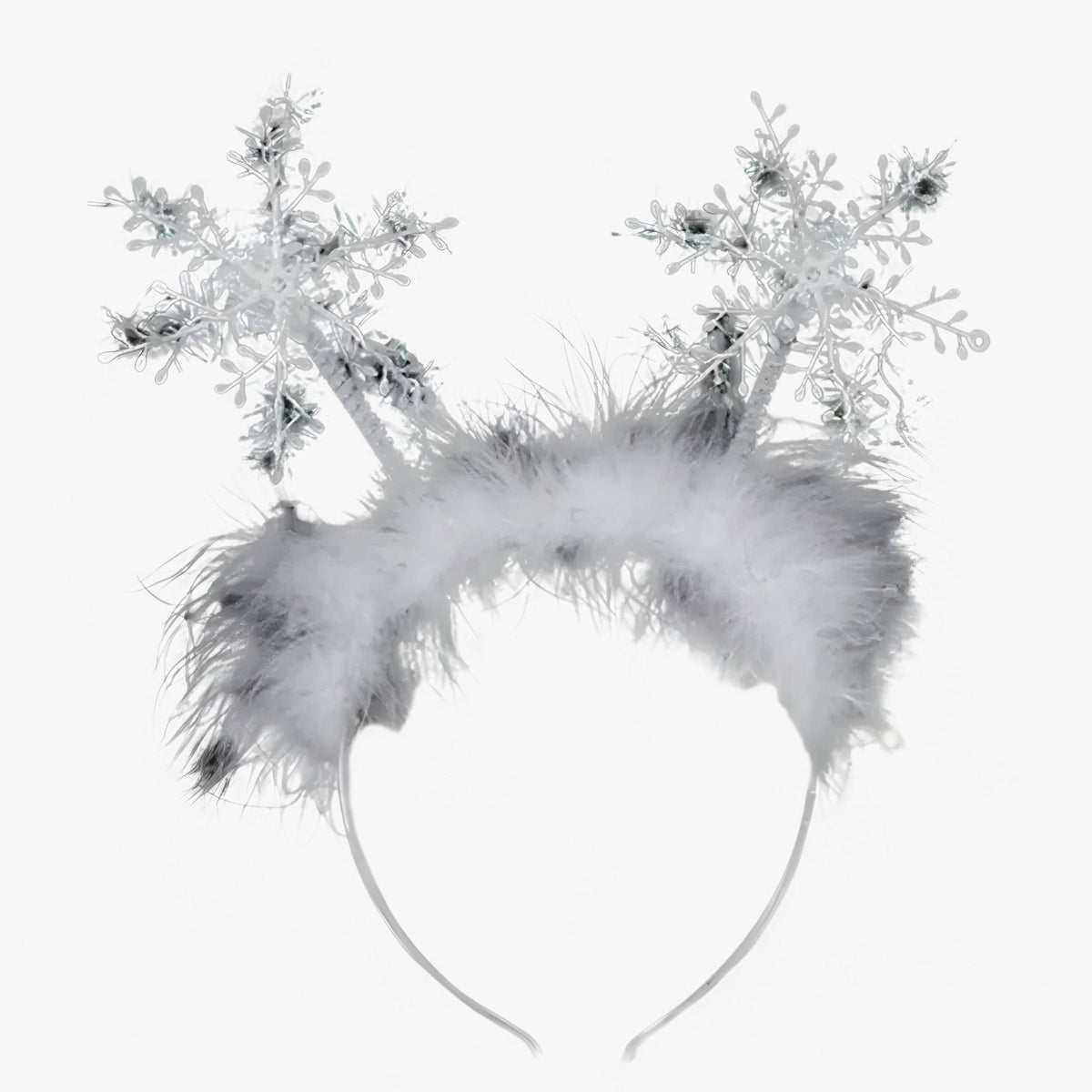 Headband : Haarband Dames Wit - Exquise en Schattige Feestaccessoire - Kerstmis Sneeuwvlok voor Meisjes in Wit van Pantino