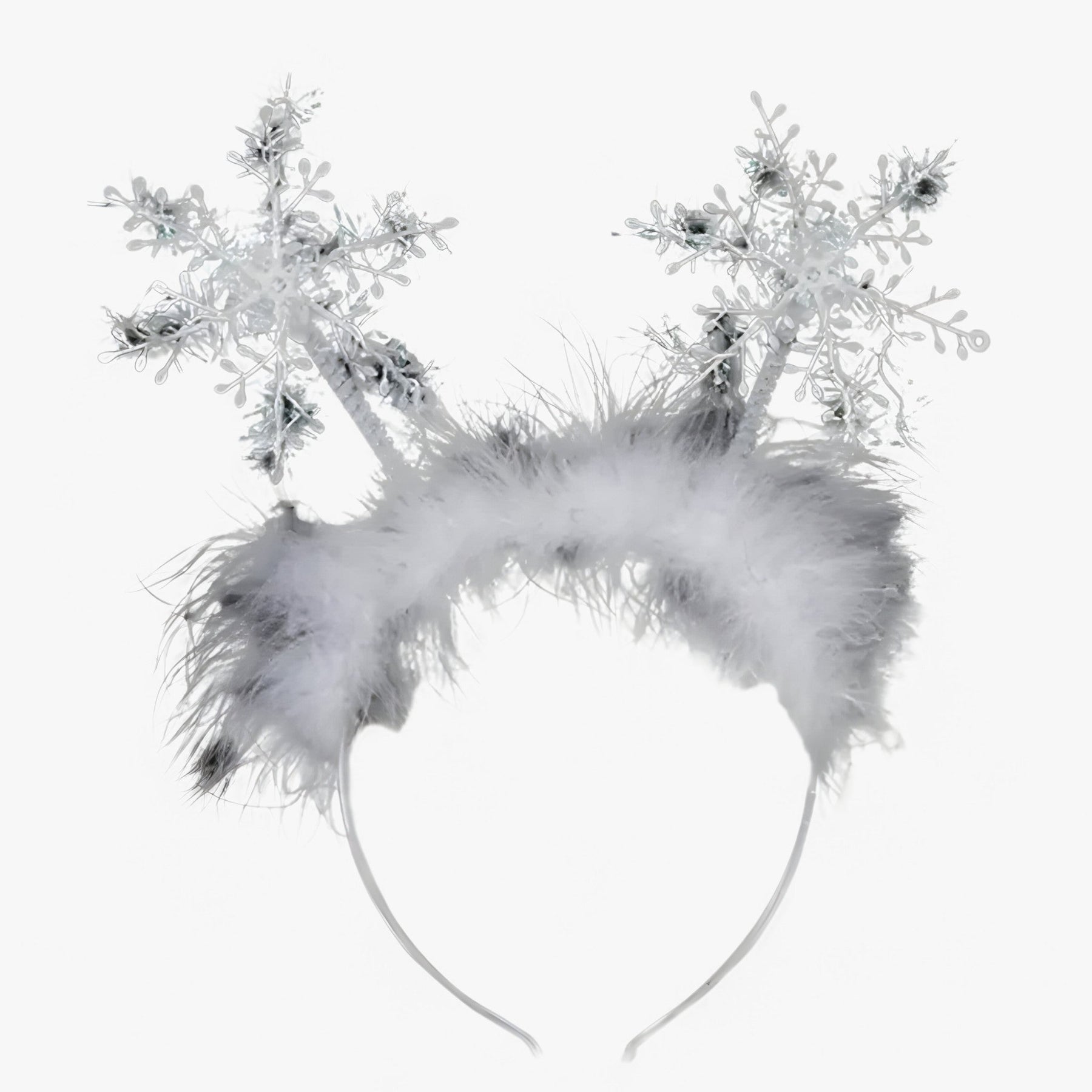 Headband : Haarband Dames Wit - Exquise en Schattige Feestaccessoire - Kerstmis Sneeuwvlok voor Meisjes in Wit van Pantino